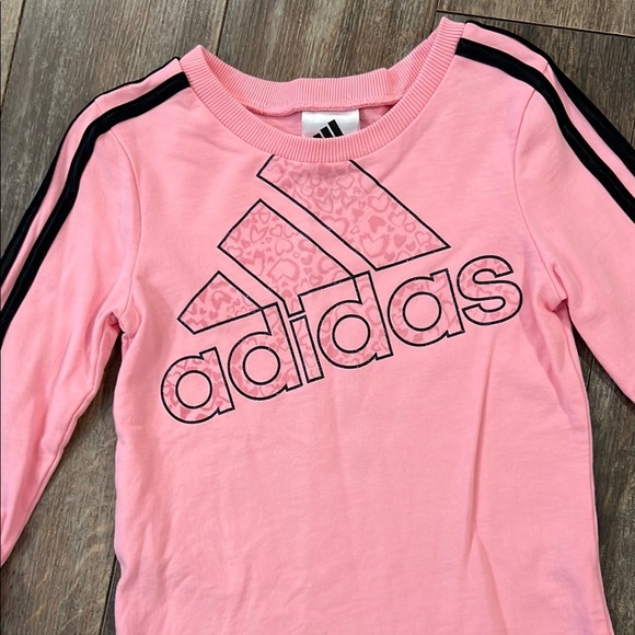Adidas Kids Pink Long Sleeve Shirt - Picture 2 of 7